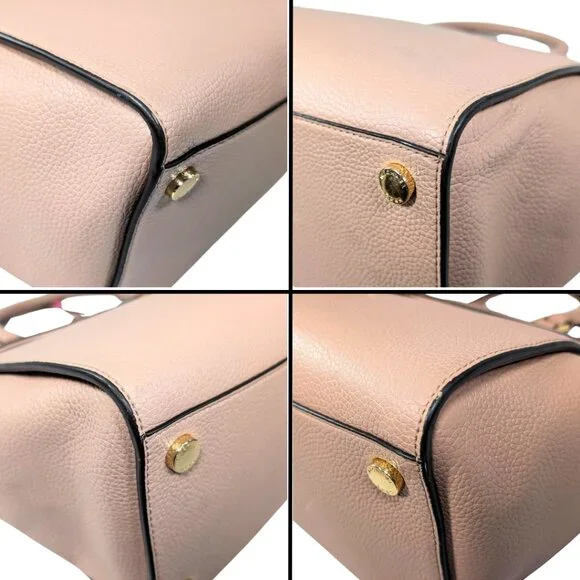 Michael Kors Vanna Pebbled Leather 2-Way Dusty Pink Satchel - Picture 5 of 9